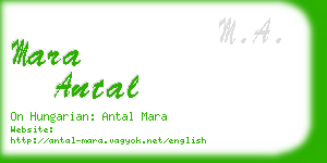 mara antal business card